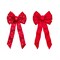 Holiday Trims Holiday Trims Red/Silver Fancy Glitter Christmas Bow 12 in. 7488 - alternate 1